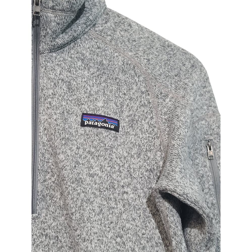 Patagonia Better Sweater 1/4-Zip Fleece Gray Small GUC Recycled Poly - Picture 3 of 5